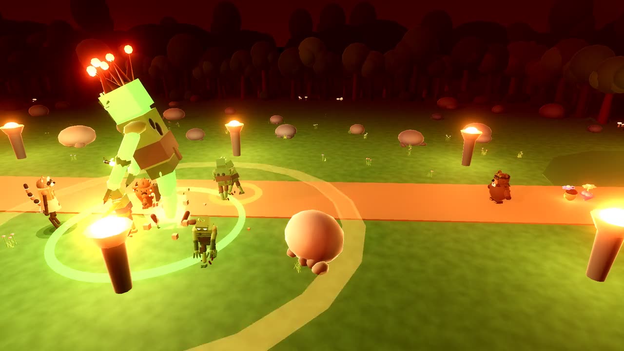 At night, Graumble Rootfused sinks under the field, his zombies claw up out of the ground, and he bursts up right under the heroes.